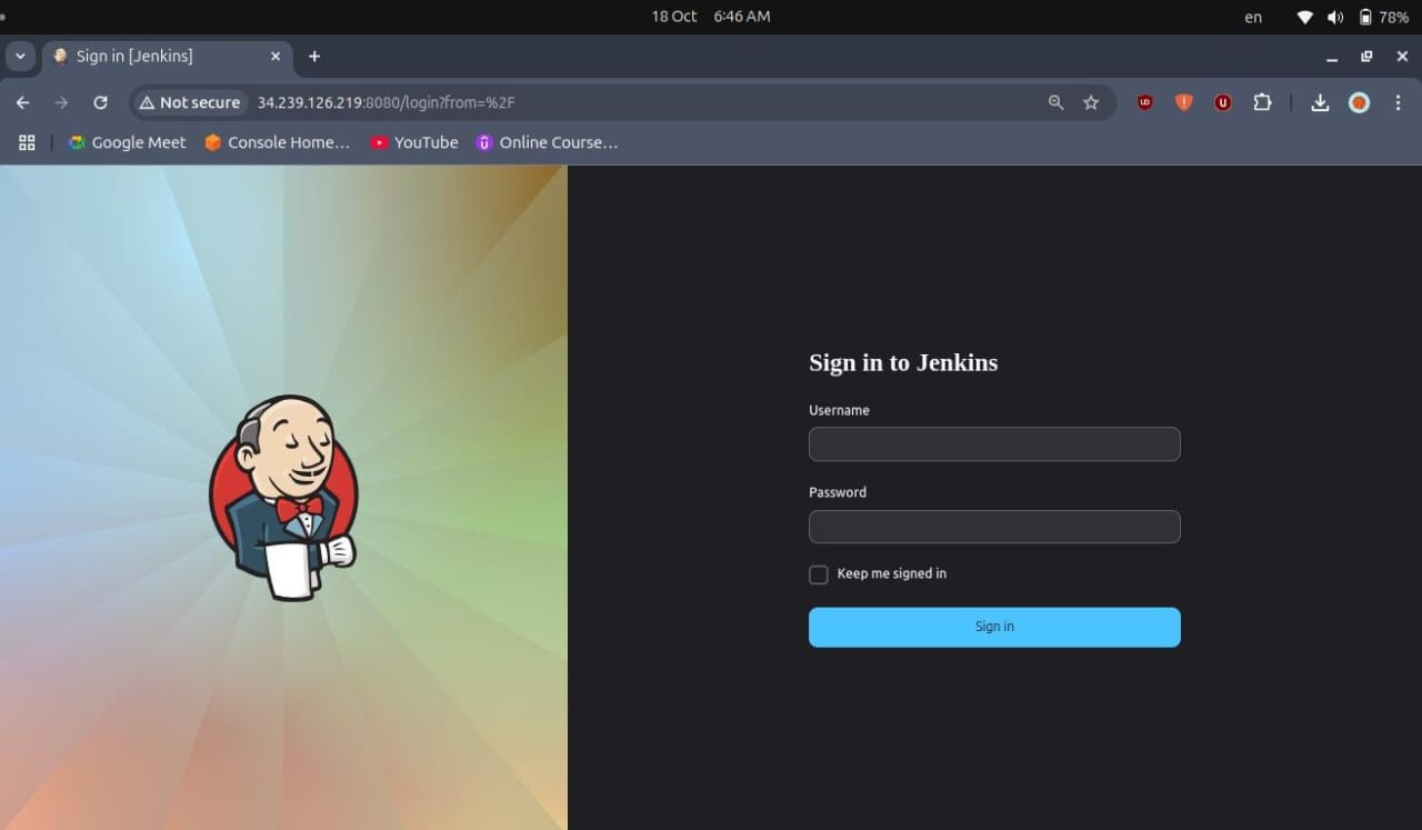 Jenkins Login Page